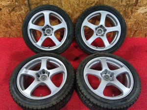 ZINAホイール 17×8J+35 冬タイヤ付き 235/45R17 4本セット 中古 売切!!