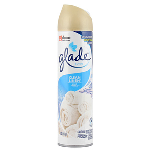 芳香剤 スプレー式 グレード クリーンリネン 227g 8oz 芳香 消臭剤 glade リビング トイレ 玄関 アメリカ製