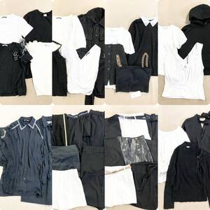 ★ モノトーン レディース ギャル ファッション 36点 まとめ ZARA GYDA MURUA MOUSSY トップス ボトムス 等 サイズMIX 卸 現状品 8.7kg