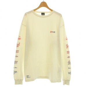 ショット SCHOTT LS T-SHIRT ARCHIVE LOGO ロングスリーブTシャツ アーカイブ ロゴ ロンT 長袖 クルーネック プリント 白 782-3130002