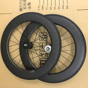 カーボンホイールセット リム高88mm 700C ロード/ピスト用ホイール 前後セット クリンチャー 自転車ホイール