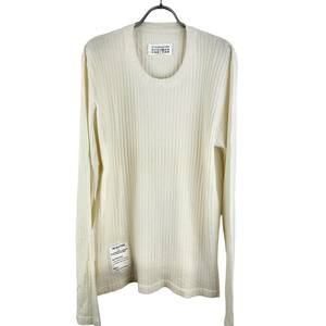 Maison Margiela (メゾン マルジェラ) CASHMERE KNIT Longsleeve T Shirt (beige)