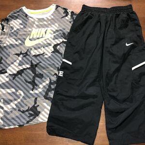 【NIKE/ナイキ】Tシャツ　ハーフパンツ　上下２枚セット　Mサイズ/150㎝　中古　難あり