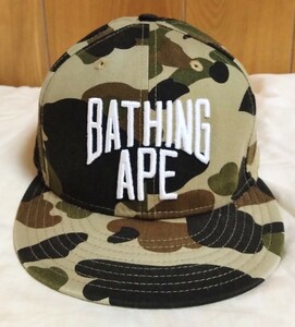 A BATHING APE NEW ERA ニューエラ エイプ カモフラ 猿 迷彩 キャップ 7 1/2 Lサイズ 59FIFTY