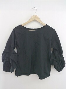 ◇ BEAMS HEART ビームスハート 長袖 ブラウス カットソー ブラック レディース P