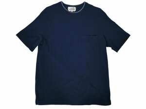 HERMES エルメス　　メンズ　　コットン　　鹿の子地　　半袖　Ｔシャツ　　カットソー　　　M