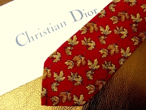 ♪№r2620◆美品◆【Dior】ディオール◆葉◆ネクタイ◆