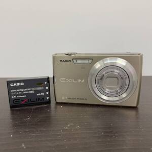 【★1円スタート】CASIO カシオ コンパクトデジタルカメラ EXLIM ZOOM EX-Z250 ゴールド　バッテリー付き　1304