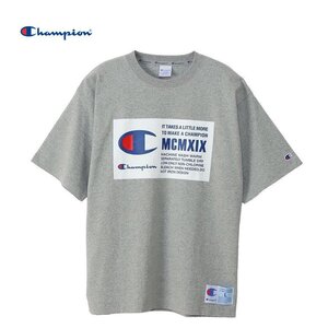 Champion チャンピオン C3-V332 ビッグロゴ バックプリント リラックスフィット 半袖Tシャツ グレー M 新品