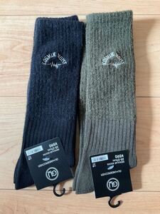 新品 25-27cm GU UNDERCOVER SOX 靴下 2足セット ブラック オリーブ black olive ソックス 黒　緑