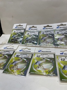 HIGH CARBON HOOKS 川？/湖？ サイズ色々 8袋 店番 釣具 -306 　