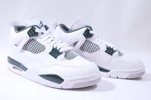 本物/2024年 NIKE AIR JORDAN4 RETRO 限定 WHITE/OXIDIZED GREEN US8.5/26.5cm 新品未使用 max95 og dunk low sb supreme 1 blue 