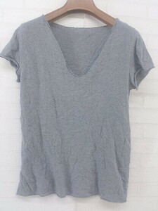 ◇ ZADIG&VOLTAIRE ザディグ エ ヴォルテール 半袖 Tシャツ カットソー サイズS グレー系 レディース P