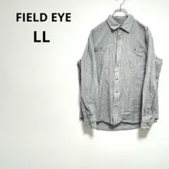 FIELD EYE フィールドアイ 【LL】 長袖 カジュアルシャツ ストライプ