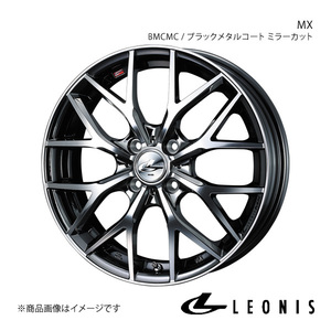 LEONIS/MX eKクロスEV B5AW アルミホイール1本【16×5.0J 4-100 INSET45 BMCMC(ブラックメタルコート ミラーカット)】0037409