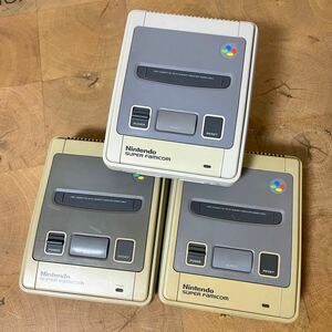 動作未確認/現状渡し Nintendo/任天堂 スーパーファミコン本体 3台セット SHVC-001 本体のみ