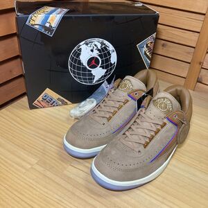 M1△630未使用品【NIKE ナイキ】箱 タグ 替え紐 キーホルダー付 DV7129-222 AIR JORDAN 2 RETRO LOW SP Rocky Tan SIZE US 10