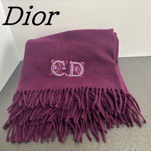 Christian Dior　マフラー　ストール　クリスチャン ディオール　ワインレッド　ワイン　CD　d27