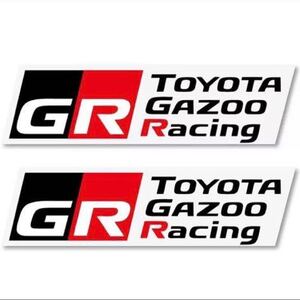 ★2枚セット★ GR TOYOTA トヨタ ステッカー プリウス ノア VOXY ヤリス クロス ライズ ランクル プラド RAV4 CH R ハリアー ルーミー 86