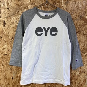 COMME des GARCONS champion ラグランスリーブ 7分袖 Tシャツ S コラボ 別注 限定 チャンピオン eYe JUNYA WATANABE MAN