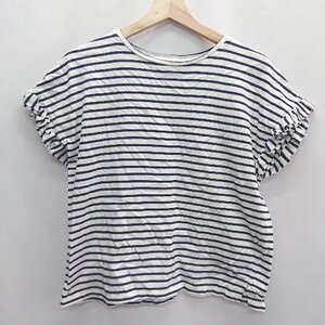 ◇ A day in the life UNITED ARROWS ボーダー 半袖 Tシャツ サイズF ブラック系 レディース E