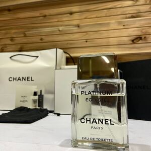 12 TK 残量8割 香水 CHANEL シャネル PLATINUM EGOISTE エゴイスト プラチナム 100ml POUR HOMME オードトワレ 