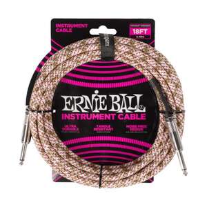 ERNIE BALL 6430 Braided Cable EMERALD ARGYLE 18ft S/S ケーブル〈アーニーボール〉