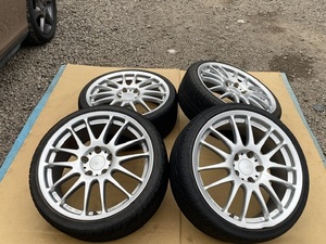 ホイール付タイヤ４本セット RAYS 18×7.5JJ+50 PCD114.3 215/35/18 NANKANG 2023年製