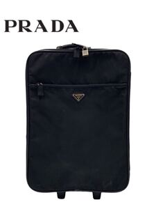 1円　超美品　超高級　 PRADA プラダ　ブランド　ブラック　 キャリーケース　 キャリーバッグ　大容量　三角ロゴ　お洒落　YP511 