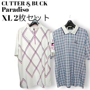 XL2枚セット　ゴルフウエア　CUTTER & BUCK　Paradiso ポロシャツ　まとめ　福袋　メンズ　カッター&バック　パラディーゾ　230702-02