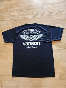  SALE!　送料込★vanson　バンソン　NVST2324 ドライ半袖Tシャツ　吸水速乾　UVカット バイカー　伸縮性　ブラック　XL 