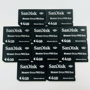 【動作確認済】サンディスク/SanDisk メモリースティック プロ デュオ 4GB 10枚まとめ PRO Duo PSP-1000 PSP-2000 PSP-3000 カメラ a-4-10