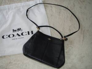 *：・。★【新品】COACHコーチ ★レザー2wayバック　ショルダー　ハンドバック黒★。・：* 