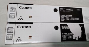 未使用 キヤノン CANON 純正 トナー NPG-71 ブラック　2本