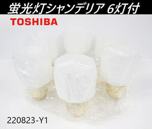 【引取限定】未使用品◇東芝 6灯 蛍光灯シャンデリア FUC 1802-6 ランプ60Hz西日本専用 天井照明 電球 インテリア TOSHIBA/220823-Y1