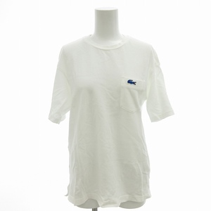 ラコステ LACOSTE EXCLUSIVE EDITION Tシャツ 半袖 鹿の子 2 M 白 ホワイト TH142BL /JS 0921 ■SM3 レディース