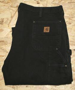 Carhartt カーハート　ダブルニーペインターパンツ◆ブラック◆W42L31◆106cm◆MEXICO製◆ワークパンツ◆USA購入◆P10