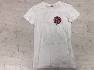 American Apparel アメアパ DEATH BEFORE DISHONOR カリフォルニア San Jose TATTOO 半袖Tシャツ カットソー メンズ バックプリント有 S 白