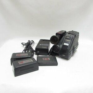 【1円～】ビクター Victor ビデオカメラ GR-LT7 SuperVHS + バッテリー 3点 チャージャー まとめて USED /2405D