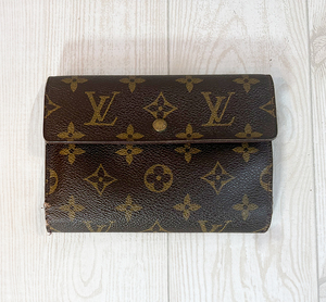 【1円〜】LOUIS VUITTON ルイヴィトン モノグラム ポルトトレゾール エテュイ パピエ 三つ折り 財布 M61202