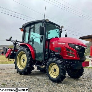 【決算セール】兵庫 ヤンマー トラクター YT233A パワステ PTO逆転 4WD 33馬力 435時間 作業幅 約1500mm ロータリー EB15S■3924032761陸