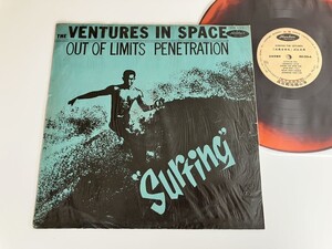 【RED MARBLEカラー/台湾盤】The Ventures / Surfing LP HAISHAN RECORDS HS-225 ペラ紙ジャケビニールスリーブ入投機者楽隊浪潮舞