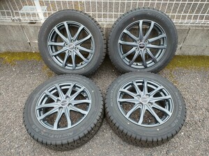 185/60R15　15インチ　スタッドレスタイヤ　冬用タイヤ　ホイール　4本セット　2022年製造！バリ溝！4穴！アクア・ヤリス・ヴィッツ等