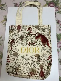 Dior エコバッグ 花柄 動物柄 大きめ