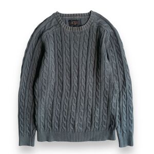 国内正規品 BEAMS ＋ PLUS ビームス プラス フィッシャーマン セーター ニット Mサイズ グリーン系 KNIT アランセーター SWEATER