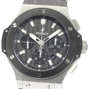 ウブロ HUBLOT 301.SM.1770.RX ビッグバン スチール セラミック クロノグラフ 自動巻き メンズ 美品 箱・保証書付き_810318