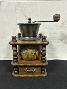 【中古品】 kalita カリタ コーヒーミル 手動 木製 地球儀型 ANTIQUE GLOBE アンティークグローブ ヴィンテージ レトロ 手動式 手挽き