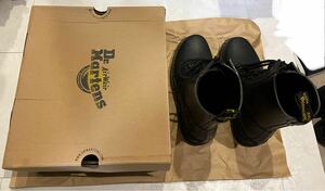 ドクターマーチン レインブーツ サイズus9 レディース着用 DRENCH Dr.Martens 黒 マット26cm 男女兼用 女性着用品