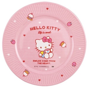 ◆メラミンプレート NATSUKASHI HELLO KITTY SRC-650（サンリオ）(K126)