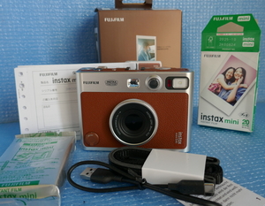 フジフィルム instax mini EVO ブラウン チェキ デジタルカメラ